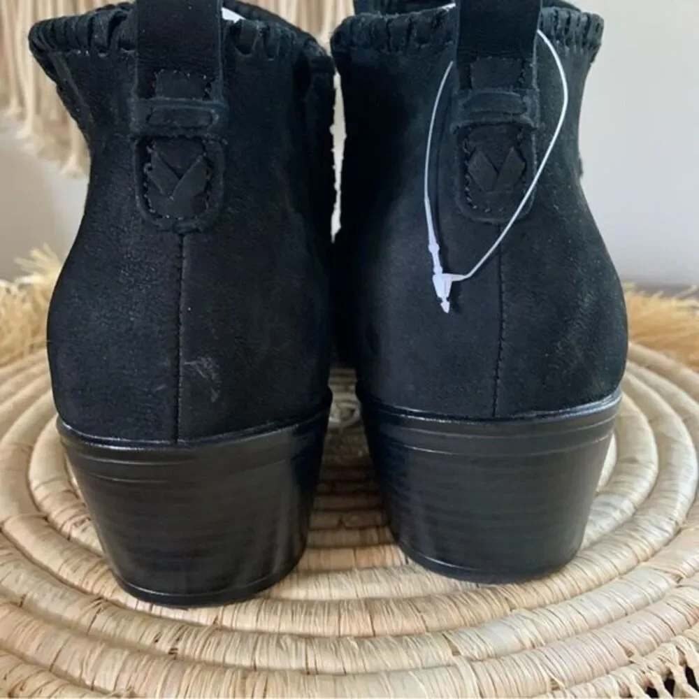 JACK ROGERS Women’s Layla Black Suede Heeled Ankle‎ Boots Size 11